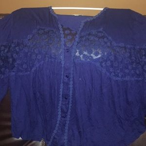 Navy blue high low cardigan